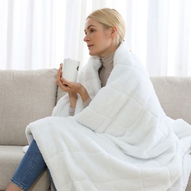 Therapedic&reg; Sherpa 20 lb. Weighted Blanket in Natural. View a larger version of this product image.