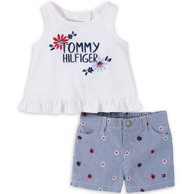 tommy hilfiger shorts and shirt set