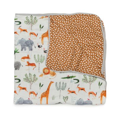 Loulou Lollipop Safari Deluxe Muslin Baby Quilt