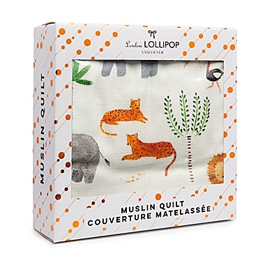 Loulou Lollipop Safari Deluxe Muslin Baby Quilt. View a larger version of this product image.