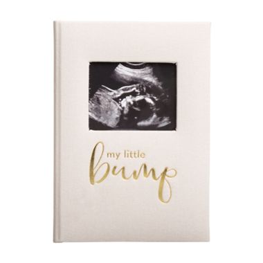 Pearhead&reg; "My Little Bump" Pregnancy Journal in White. View a larger version of this product image.
