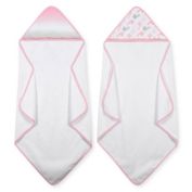 Just Born&reg; 2-Pack Ombre/Lllama Hooded Towels in Pink