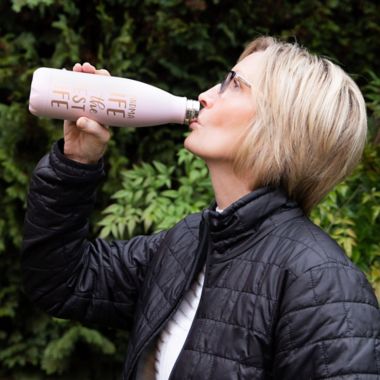 Pearhead&reg; 16 oz. Grandma Life Water Bottle in Pink. View a larger version of this product image.