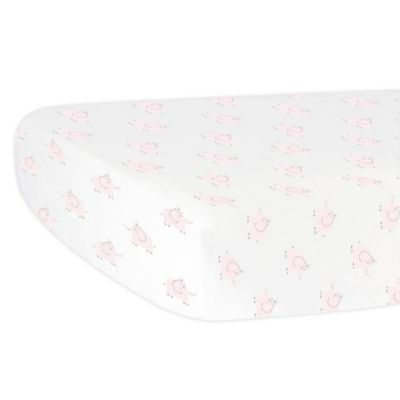 hello spud&reg; Organic Cotton Fitted Crib Sheet in Pink