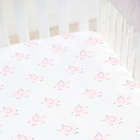 Alternate image 1 for hello spud&reg; Organic Cotton Fitted Crib Sheet in Pink