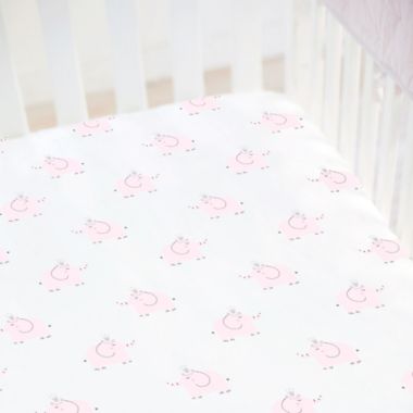 hello spud&reg; Organic Cotton Fitted Crib Sheet in Pink. View a larger version of this product image.