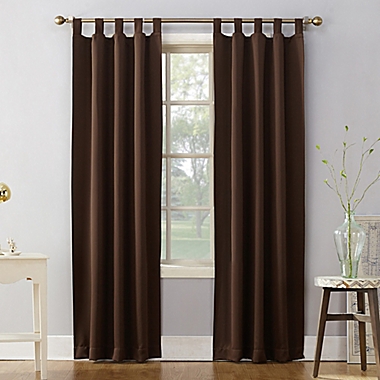 Sun Zero&reg; Mariah Tab Top Curtain Panel 40x63, Chocolate. View a larger version of this product image.