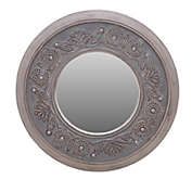 Antiqued Sequence 20-Inch Round Wall Mirror in Grey