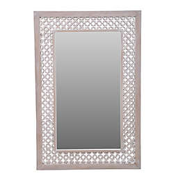 Global Caravan™ Carved 35.75-Inch x 23.75-Inch Wall Mirror in White