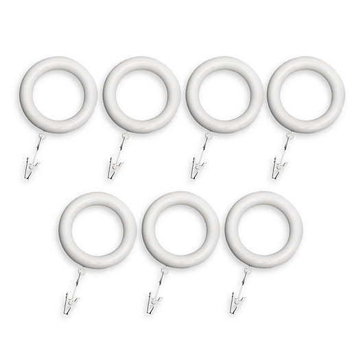 Revel Resin Clip Rings In White Set Of, Bed Bath And Beyond Shower Curtain Rings