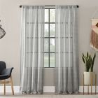 Alternate image 0 for Clean Window&reg; Textured Slub Anti-Dust 84-Inch Curtain Panel in Gray (Single)