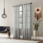 Alternate image 1 for Clean Window&reg; Textured Slub Anti-Dust 84-Inch Curtain Panel in Gray (Single)