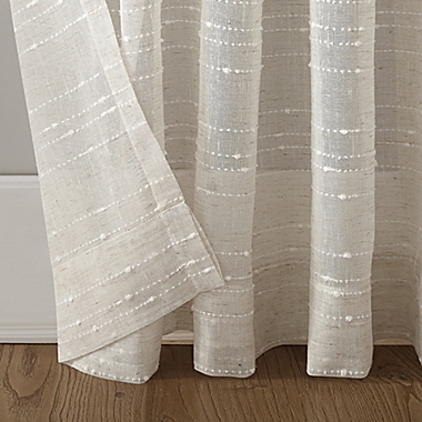 Clean Window&reg; Textured Slub Anti-Dust 84-Inch Curtain Panel in Linen (Single). View a larger version of this product image.