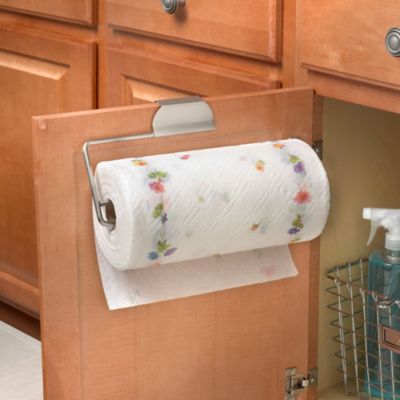 Cabinet Door Paper Towel Holder, Over The Cabinet Towel Bar Ikea