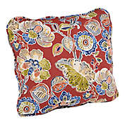 Destination Summer Spice Floral Outdoor Deep Seat Back Cushion in Chili