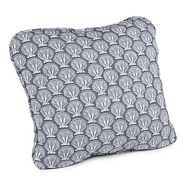 Destination Summer Seashell Outdoor Deep Seat Back Cushion in Grey. View a larger version of this product image.
