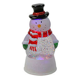 Northlight 11.5-Inch Snowman LED Swirling Glitterdome Figurine