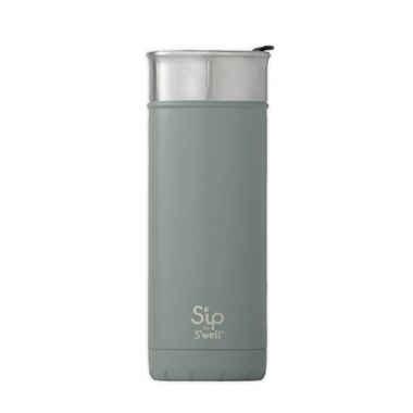 S'ip by S'well&trade; 16 oz. Stainless Steel Travel Mug in Grey. View a larger version of this product image.