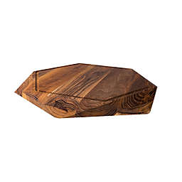 Edge Of Belgravia® Teak Star Hexagonal Wood Cutting Board with Juice Trench