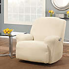 Alternate image 0 for Sure Fit&reg; Stretch Pinstripe Recliner Slipcover in Cream
