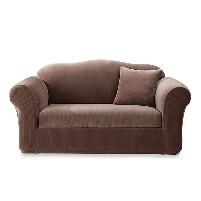 Sure Fit Stretch Pinstripe Slipcover, 2 Piece Sofa And Loveseat Covers
