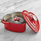 Alternate image 4 for Artisanal Kitchen Supply&reg; 2 qt. Enameled Cast Iron Heart Dutch Oven in Red