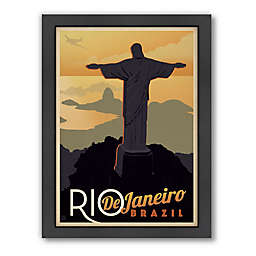 Americanflat Rio Vintage Travel 26.5-Inch x 20.5-Inch Framed Wall Art