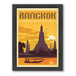 Americanflat Bangkok Vintage Travel 26.5-Inch x 20.5-Inch Framed Wall Art