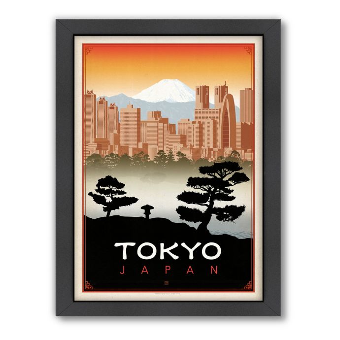 Amerianflat Tokyo Vintage Travel Framed Wall Art Bed Bath Beyond