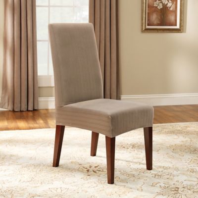 Sure Fit&reg; Stretch Pinstripe Short Dining Chair Slipcover