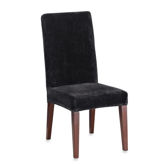 Sure Fit Stretch Plush Short Dining Room Chair Cover Bed Bath Beyond