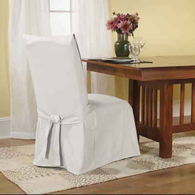 Sure Fit® Duck Supreme Cotton Dining Room Chair Slipcover | Bed Bath ...