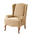 Alternate image 0 for Sure Fit&reg; Stretch Pique Wingback Chair Slipcover