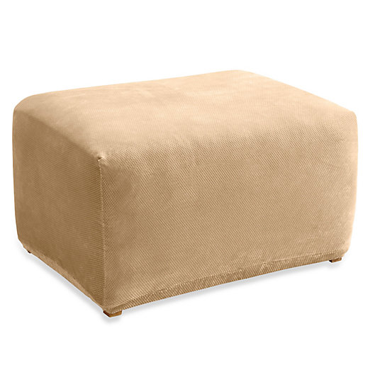 Alternate image 1 for Sure Fit® Stretch Pique Ottoman Slipcover