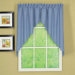 Today's Curtain Orleans Scalloped 2-Pack Window Curtain Swags in Blue