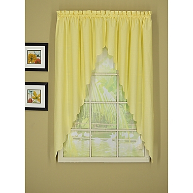 Today&#39;s Curtain&reg; Orleans 2-Pack Scalloped Swag Window Valances in Buttercup. View a larger version of this product image.