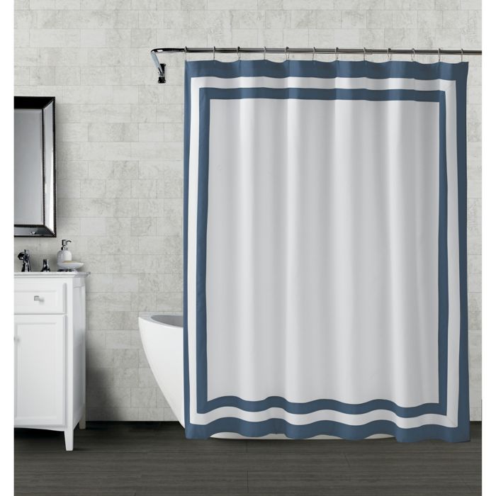 Cortina de baño de 1.82 m en azul | Bed Bath & Beyond México