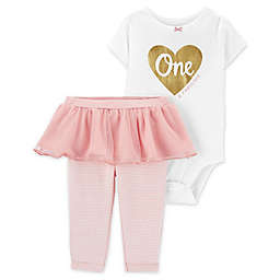 carter's® Size 24M 2-Piece 1st Birthday Bodysuit and Tutu Pant Set in Pink