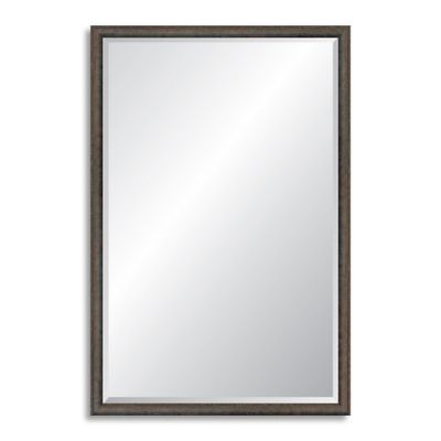 Reveal Frame &amp; Decor Foundry Steel 22.75-Inch x 35.75-Inch Rectangle Beveled Wall Mirror