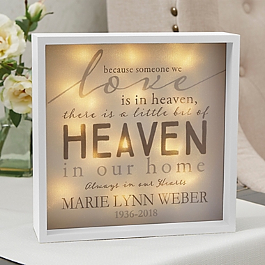 Heaven In Our Home Personalized LED Ivory Light Shadow Box Collection. View a larger version of this product image.