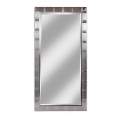 Alpine Art & Mirror Hamilton Silver Rectangular Beveled Wall Mirror