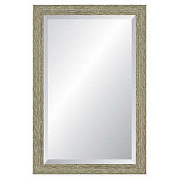 Reveal Frame & Decor Barnwood Gray Rectangular Beveled Wall Mirror