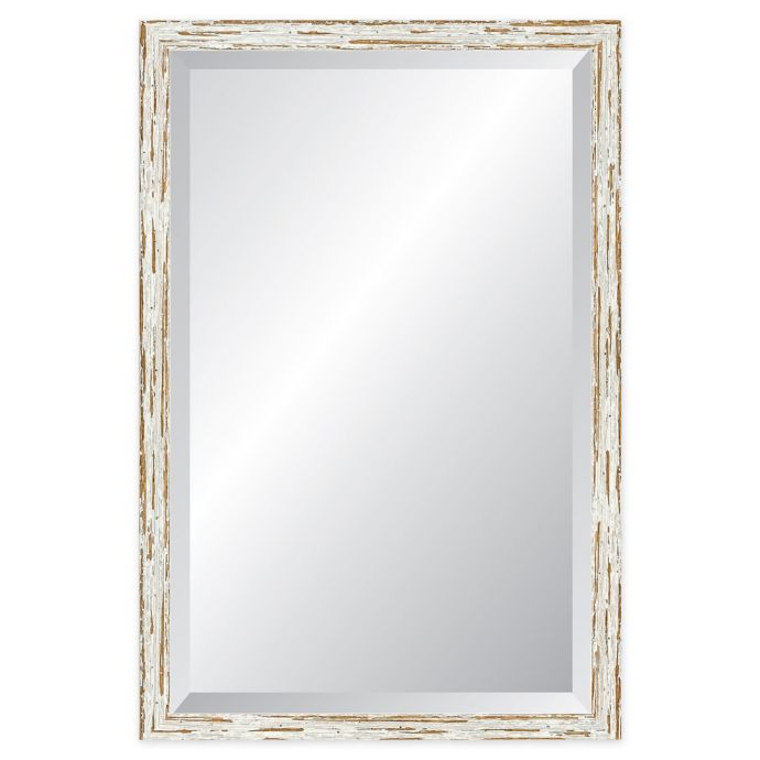 white wall mirror for bathroom