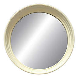 24-Inch Circle Framed Wall Mirror in Cream