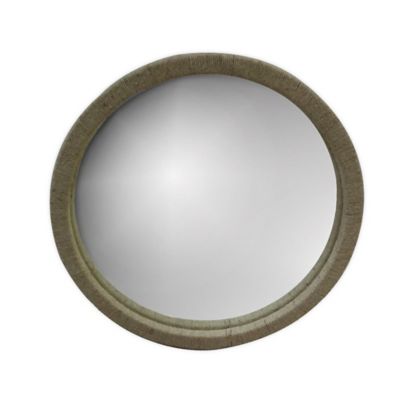 Global Caravan&trade; 30-Inch Round Raffia Wall Mirror in Natural