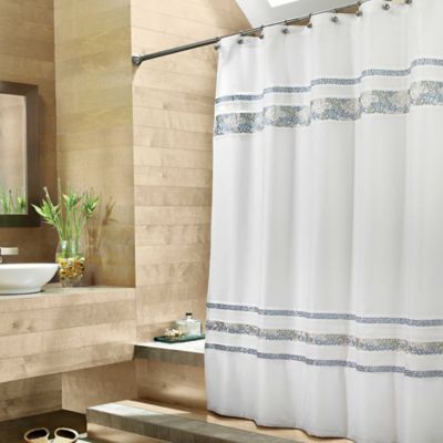 White Croscill Fabric Shower Curtain Liner 70 72-inch