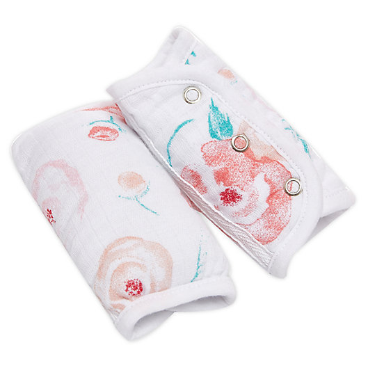 Alternate image 1 for aden + anais™ essentials 2-Piece Muslin Strap Covers in Bloom Pink