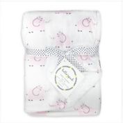 Hello Spud Elephant Throw Blanket in Pink