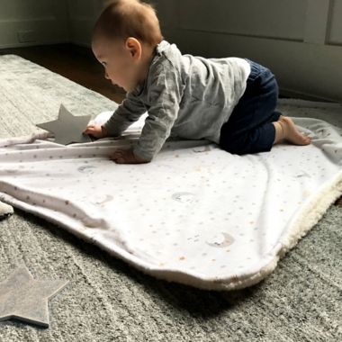 Hello Spud Man-On-Moon Throw Blanket in Grey. View a larger version of this product image.