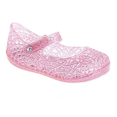 Stepping Stones Size 6-9M Glitter Jelly Shoe in Pink. View a larger version of this product image.